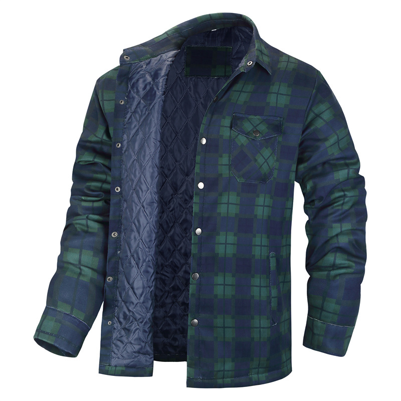 Flannel Shirt Lined - Kış ekose gömlek Mens için kalın