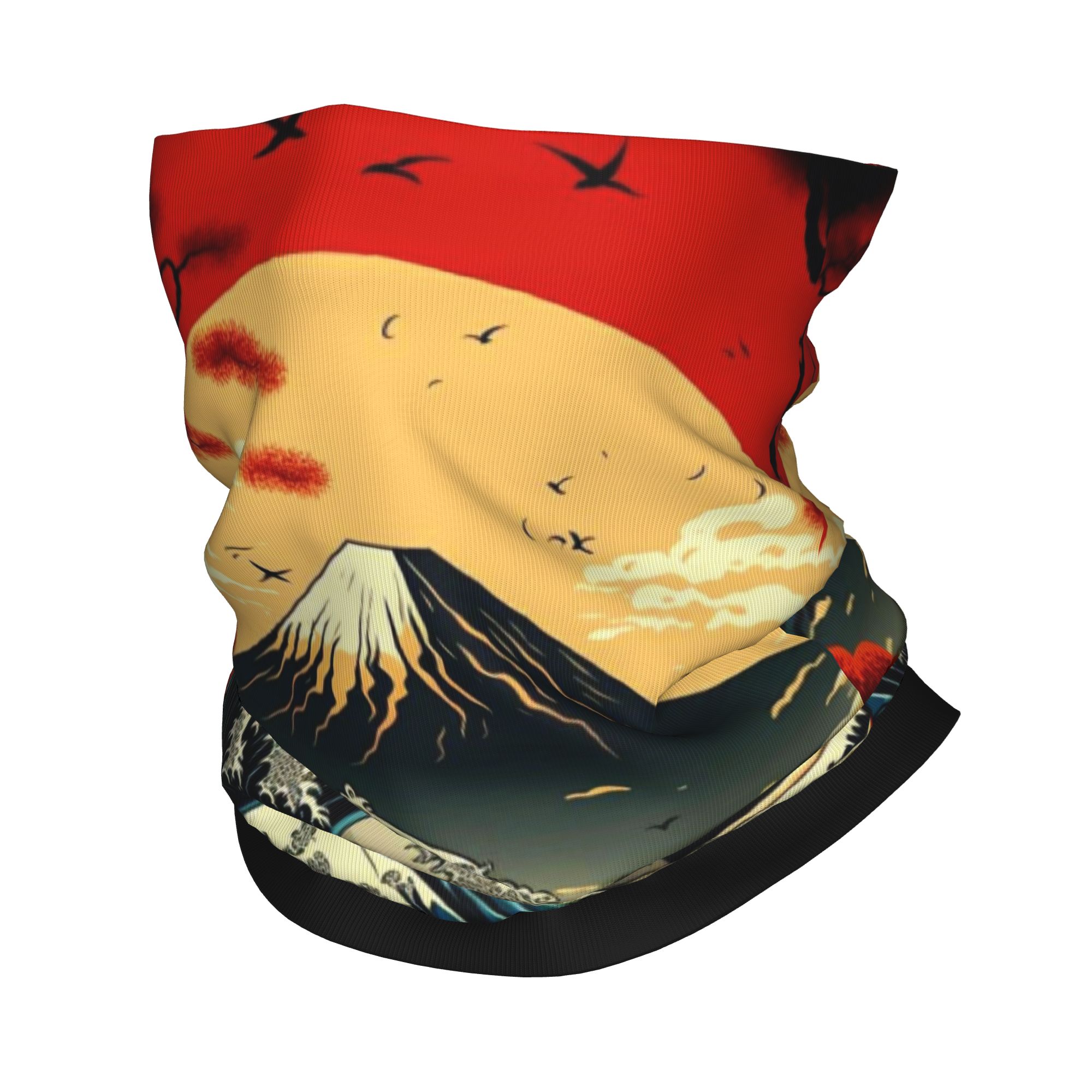 Neck Gaiter Fleece - Kanagawa'daki Büyük Dalga Bandana Kışlık Boyun
