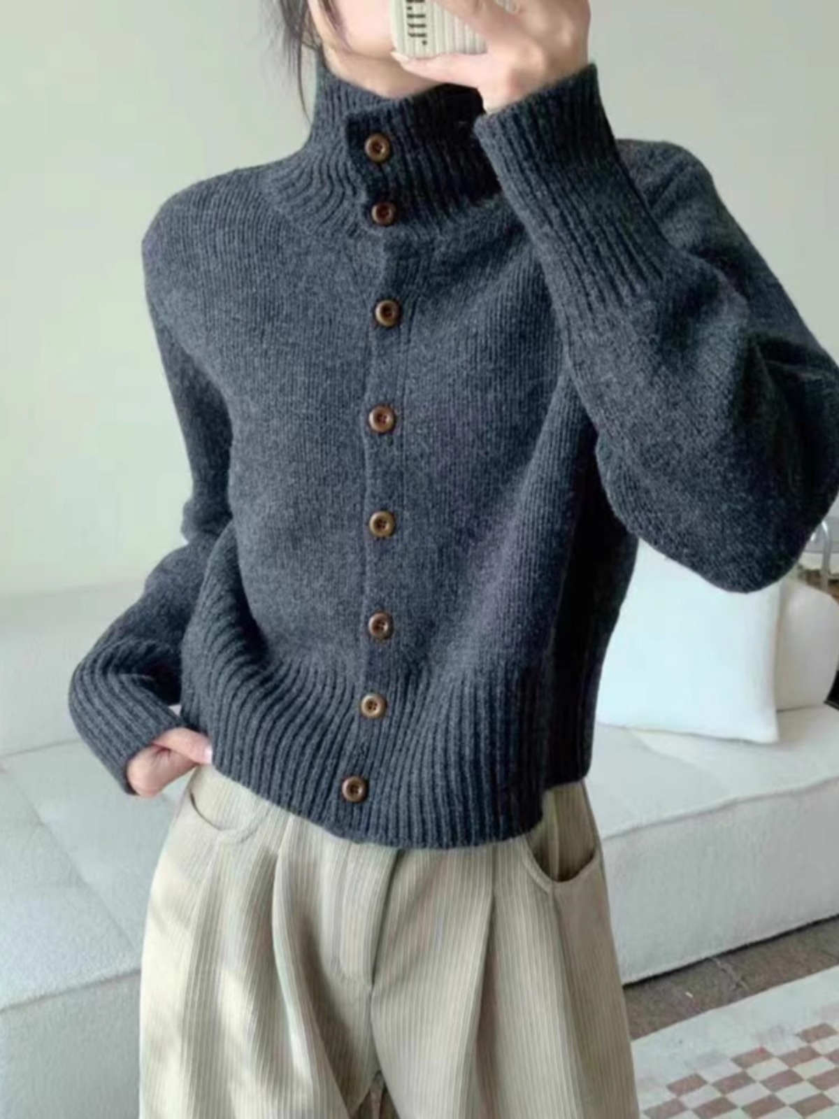 Fransız yeni balıkçı yaka kısa - Wool Coat Peacoat incelemesi ve fiyatı
